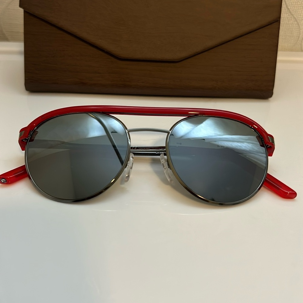 Barberini Voyager BR4B000171 3990D1 48/19 Sunglasses Matte Red  / Grey Polarized
